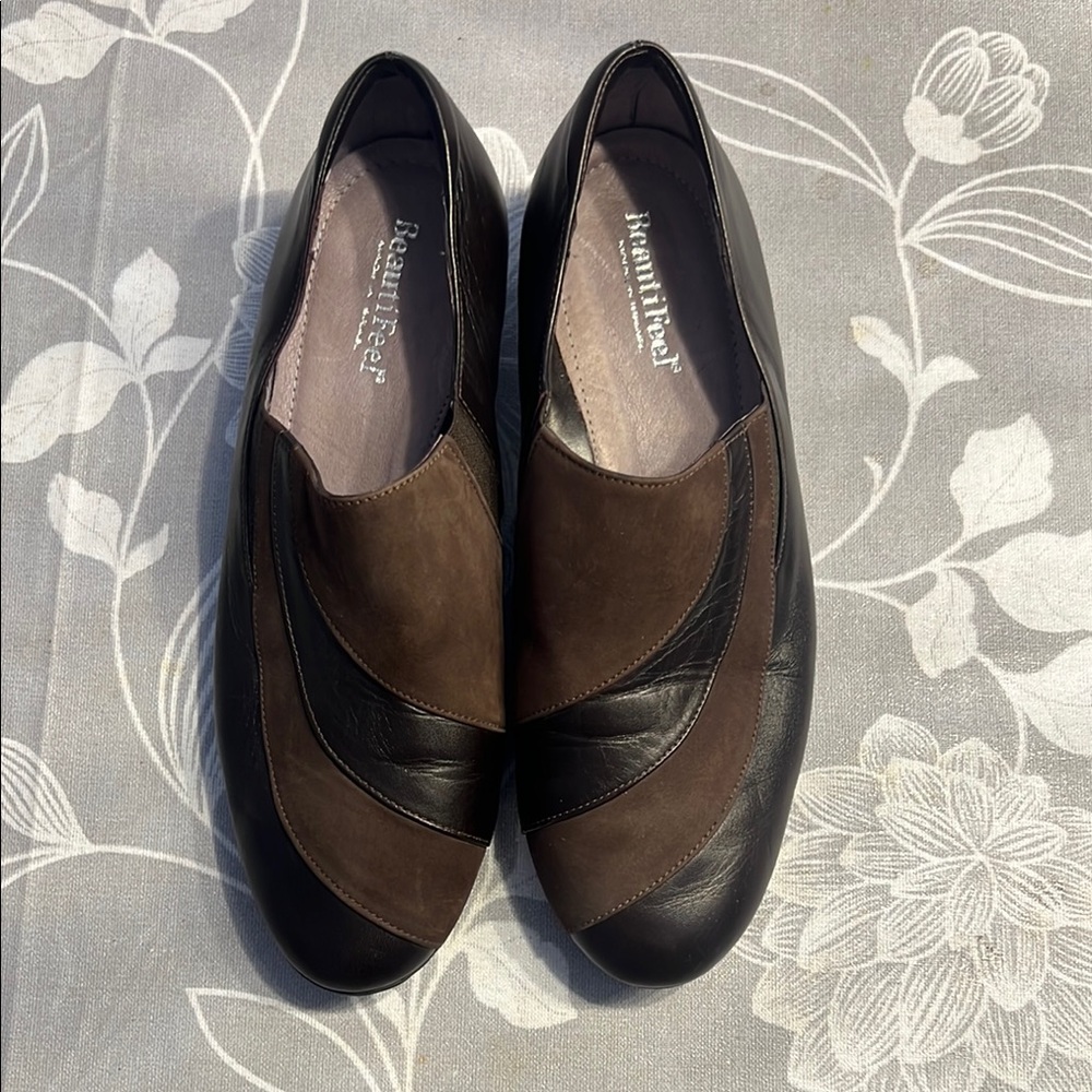 BeautiFeel Black and Brown Loafers Comfortable Slip-Ons
